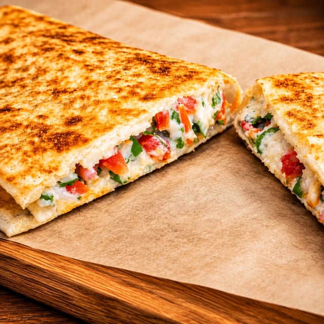 Boss Quesadilla w. Rice.